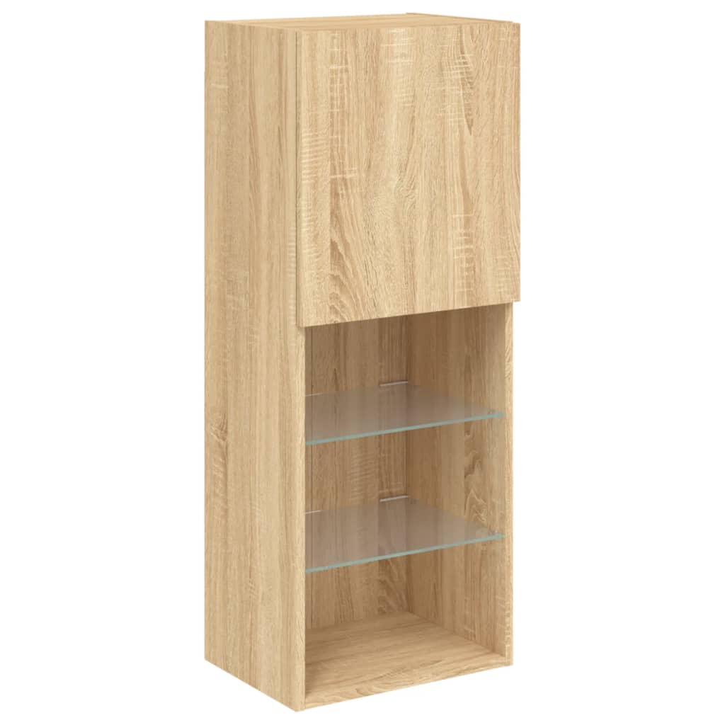 Meuble TV avec lumières LED chêne sonoma 40,5x30x102 cm - XIOS