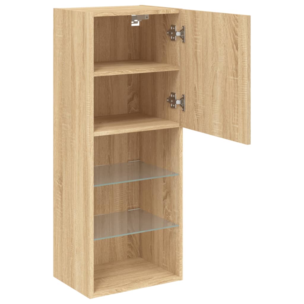 Meuble TV avec lumières LED chêne sonoma 40,5x30x102 cm - XIOS