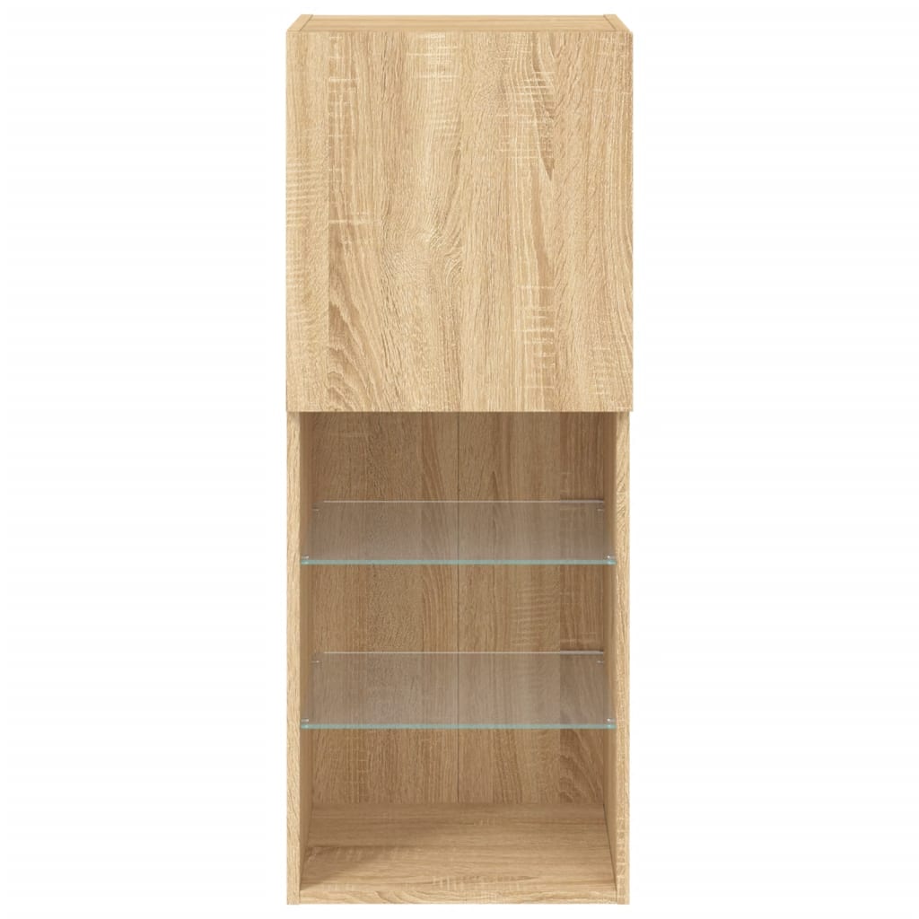 Meuble TV avec lumières LED chêne sonoma 40,5x30x102 cm - XIOS