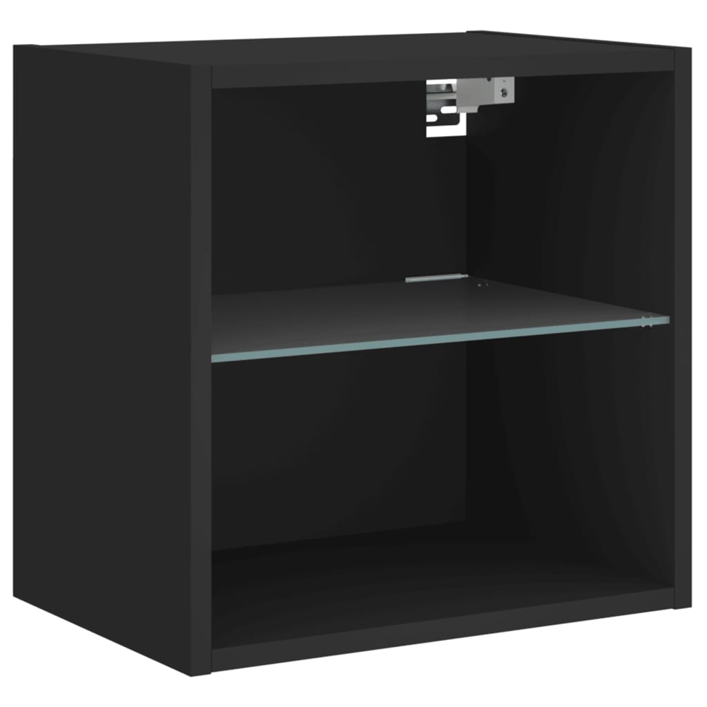 Table de chevet murale avec lumières LED noir - XIOS