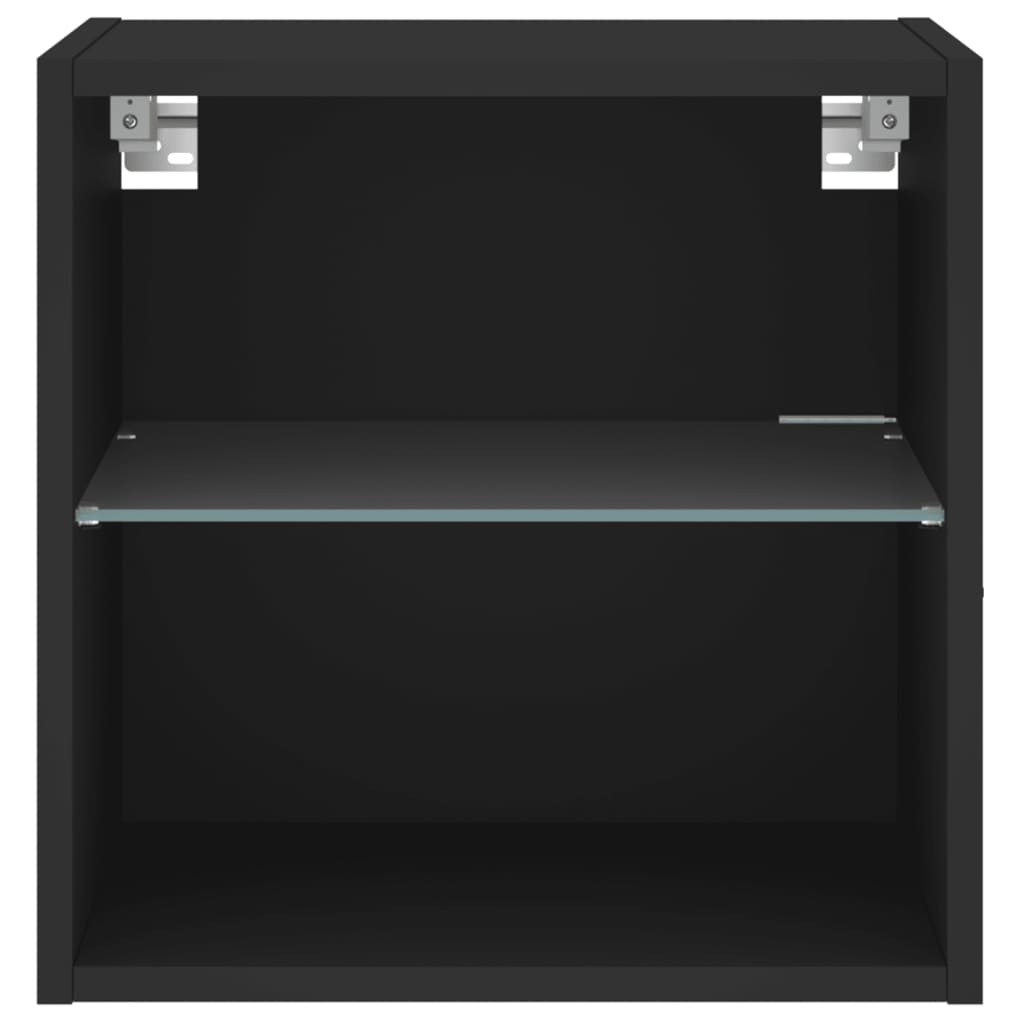 Table de chevet murale avec lumières LED noir - XIOS