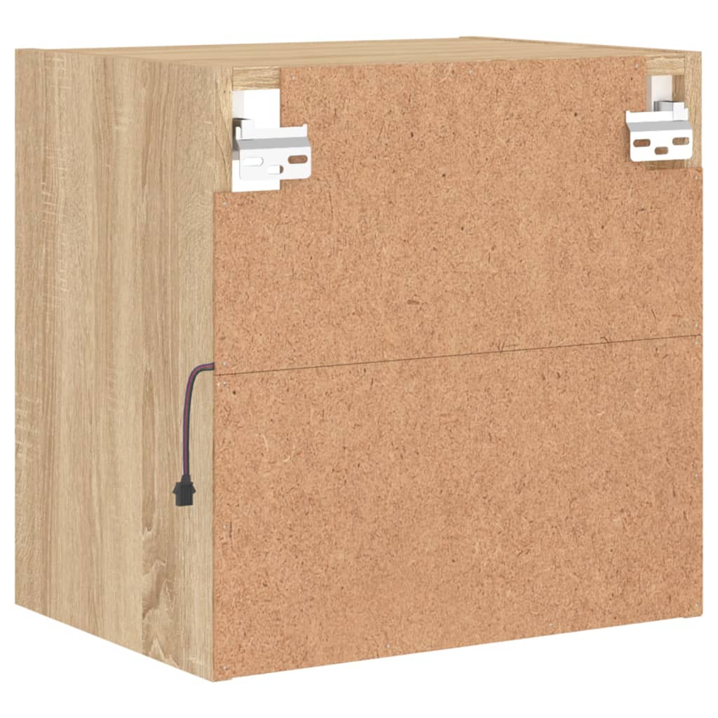 Tables de chevet murales avec lumières LED 2 pcs chêne sonoma - XIOS