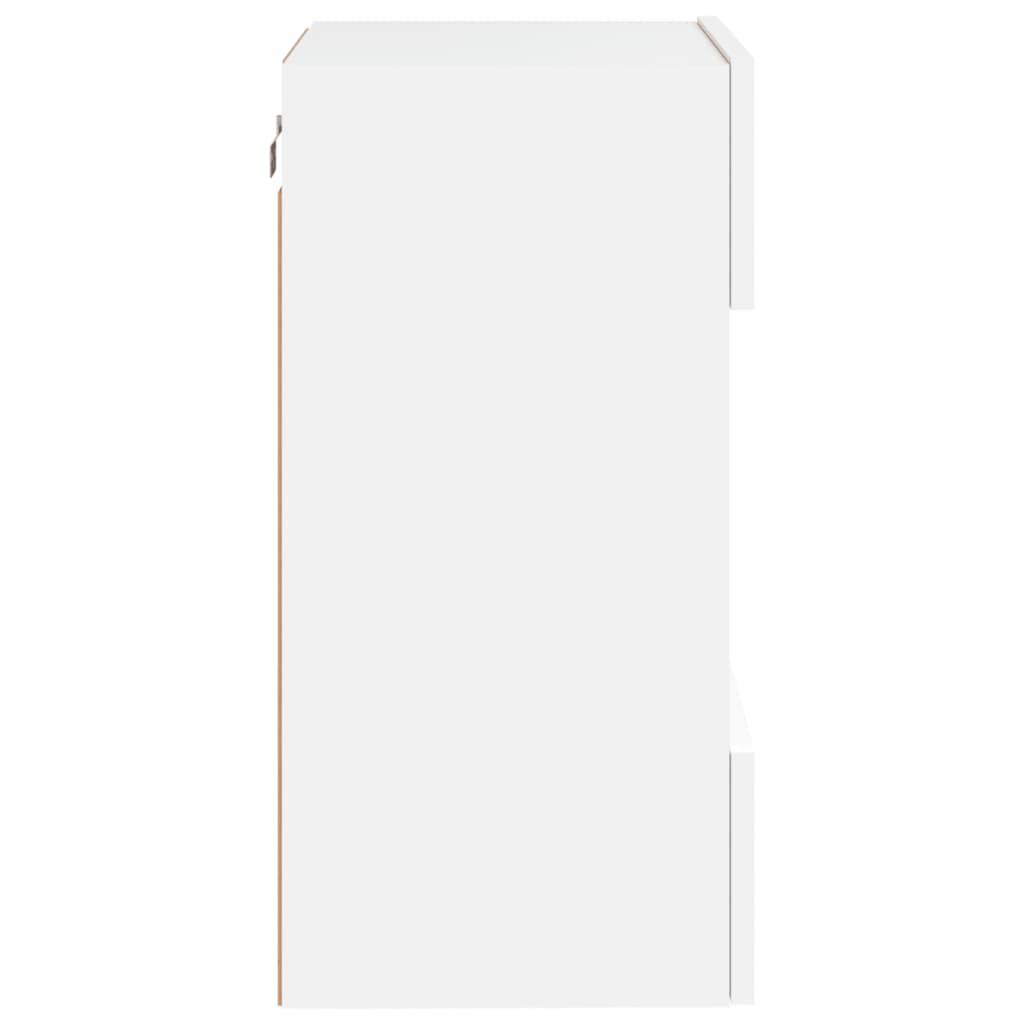 Meuble TV mural avec lumières LED blanc 40x30x60,5 cm - XIOS