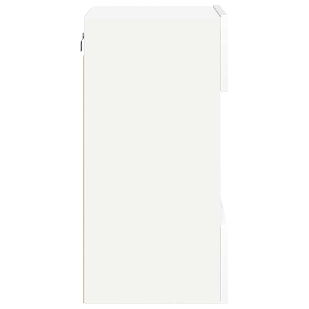 Meubles muraux avec lumières LED pour TV 2 pcs blanc 40x30x60,5 cm - XIOS