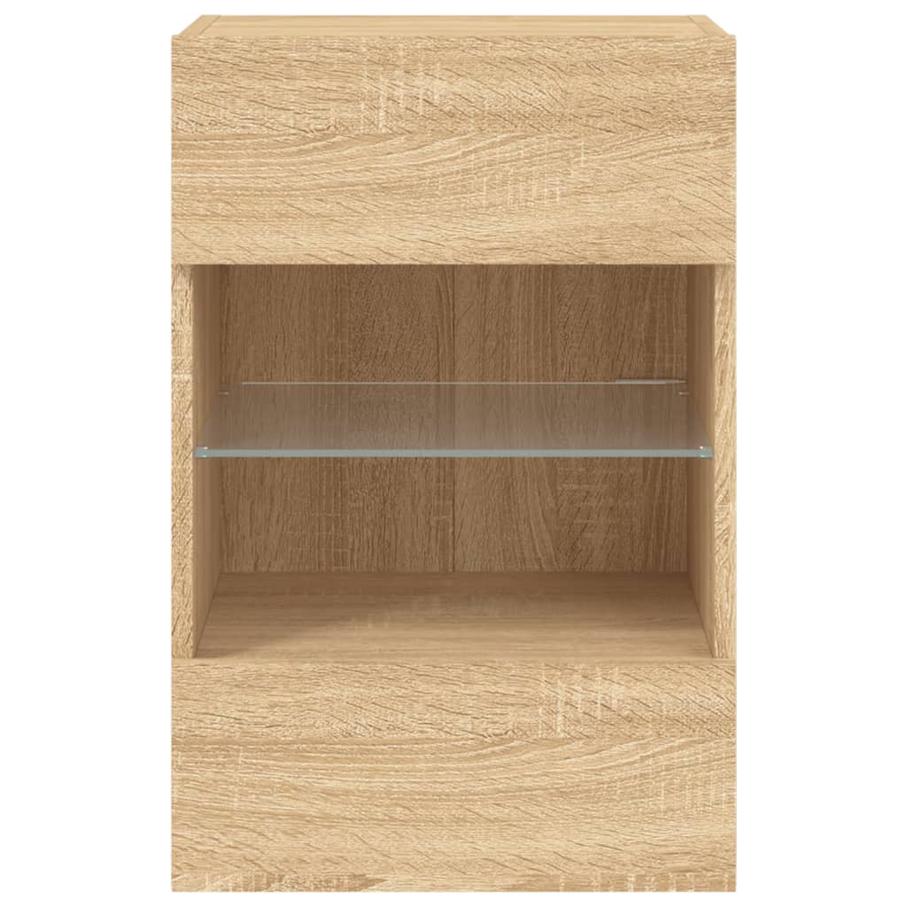 Meuble TV mural avec lumières LED chêne sonoma 40x30x60,5 cm - XIOS