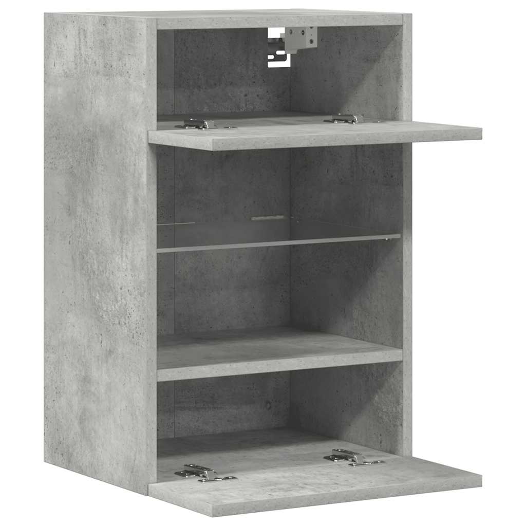 Meubles muraux avec lumières LED pour TV 2pcs gris béton 40x30x60,5 cm - XIOS