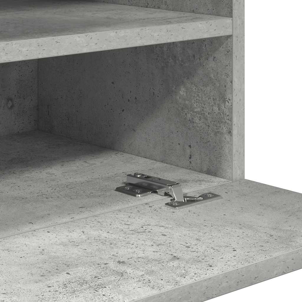 Meubles muraux avec lumières LED pour TV 2pcs gris béton 40x30x60,5 cm - XIOS