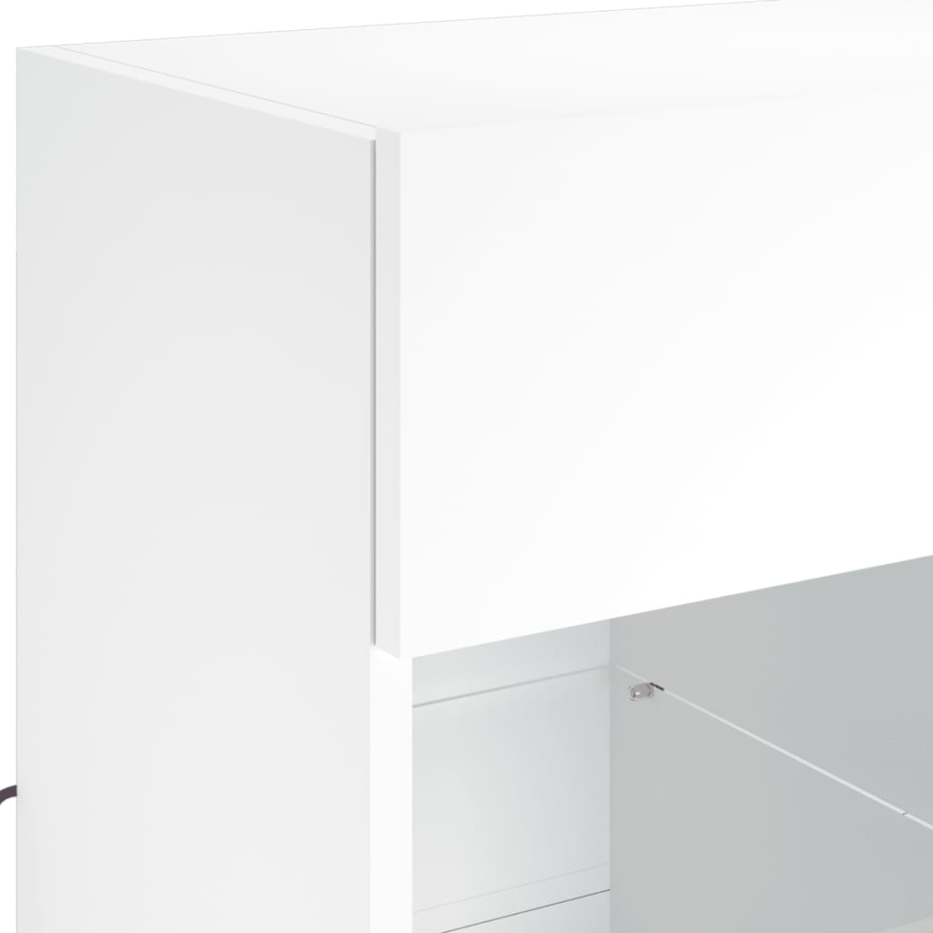 Meuble TV mural avec lumières LED blanc 58,5x30x60,5 cm - XIOS