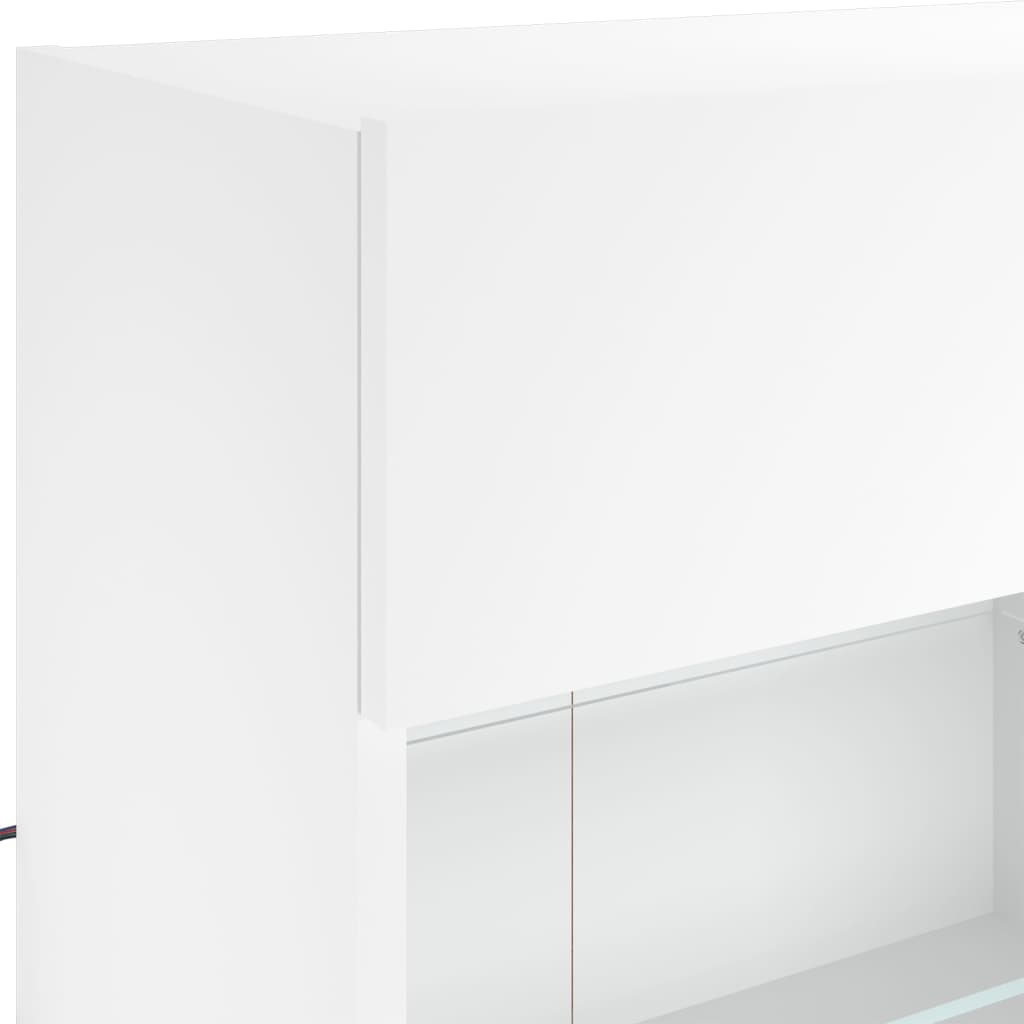 Meuble TV mural avec lumières LED blanc 98,5x30x60,5 cm - XIOS
