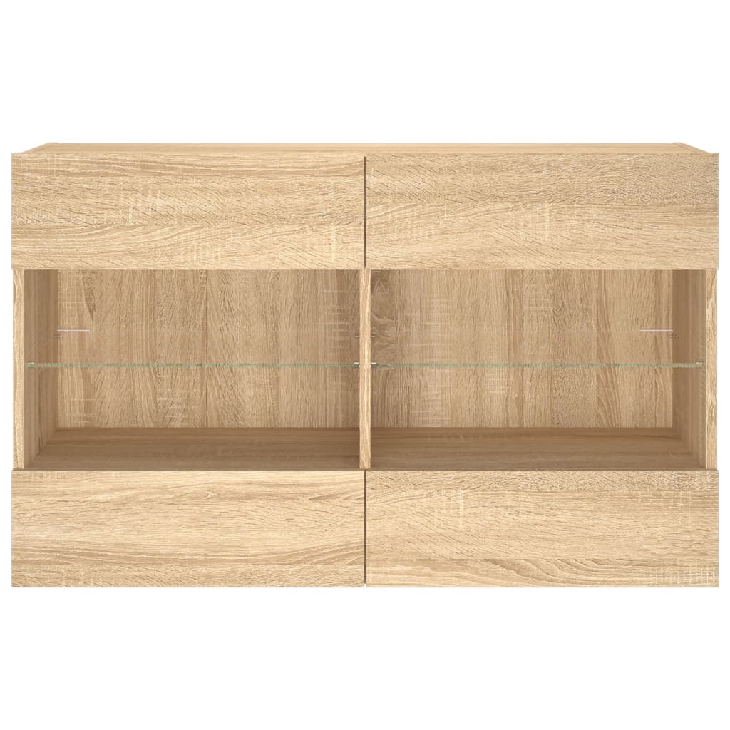 Meuble TV mural avec lumières LED chêne sonoma 98,5x30x60,5 cm - XIOS