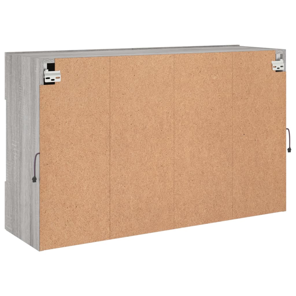 Meuble TV mural avec lumières LED sonoma gris 98,5x30x60,5 cm - XIOS