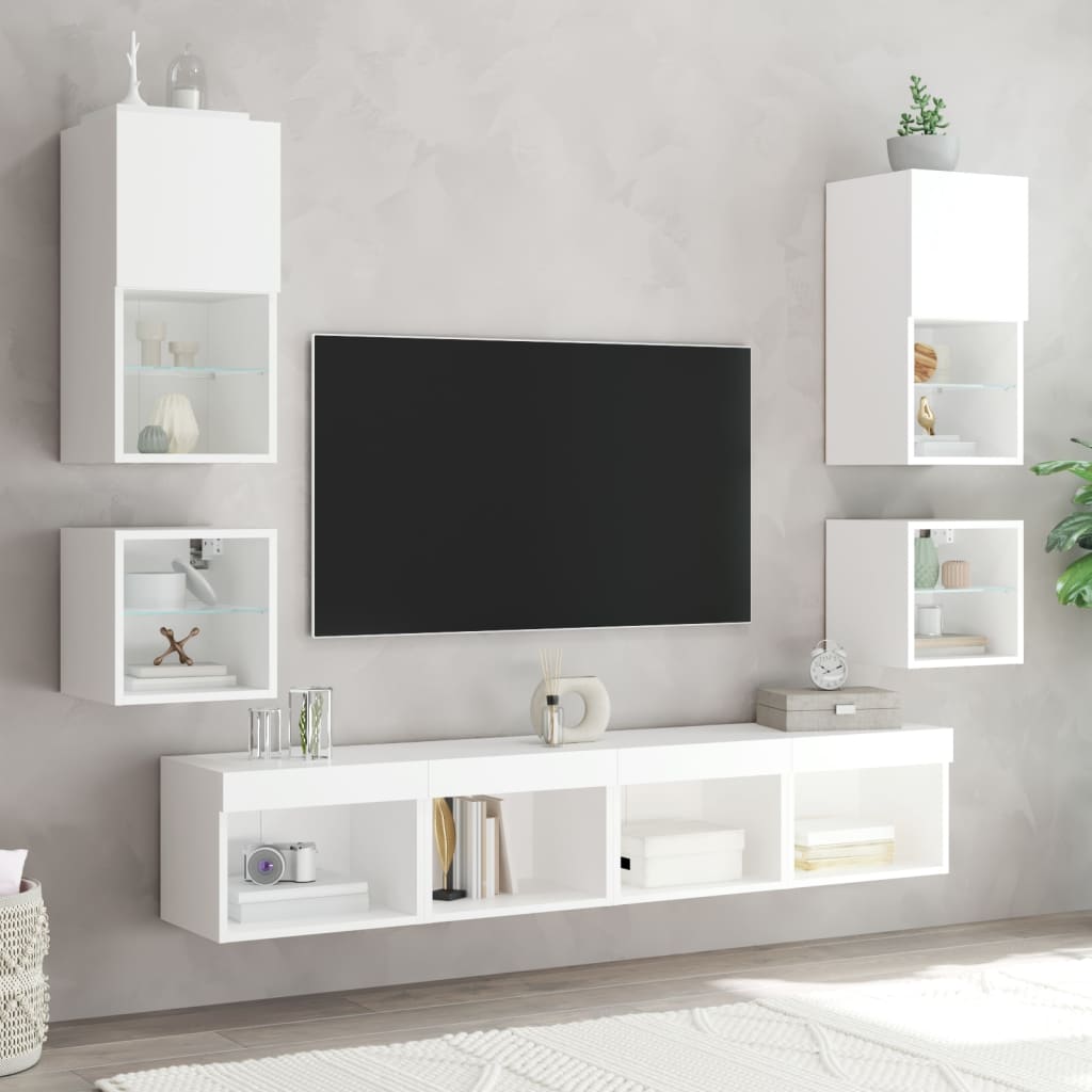 Table de chevet murale avec lumières LED blanc - XIOS