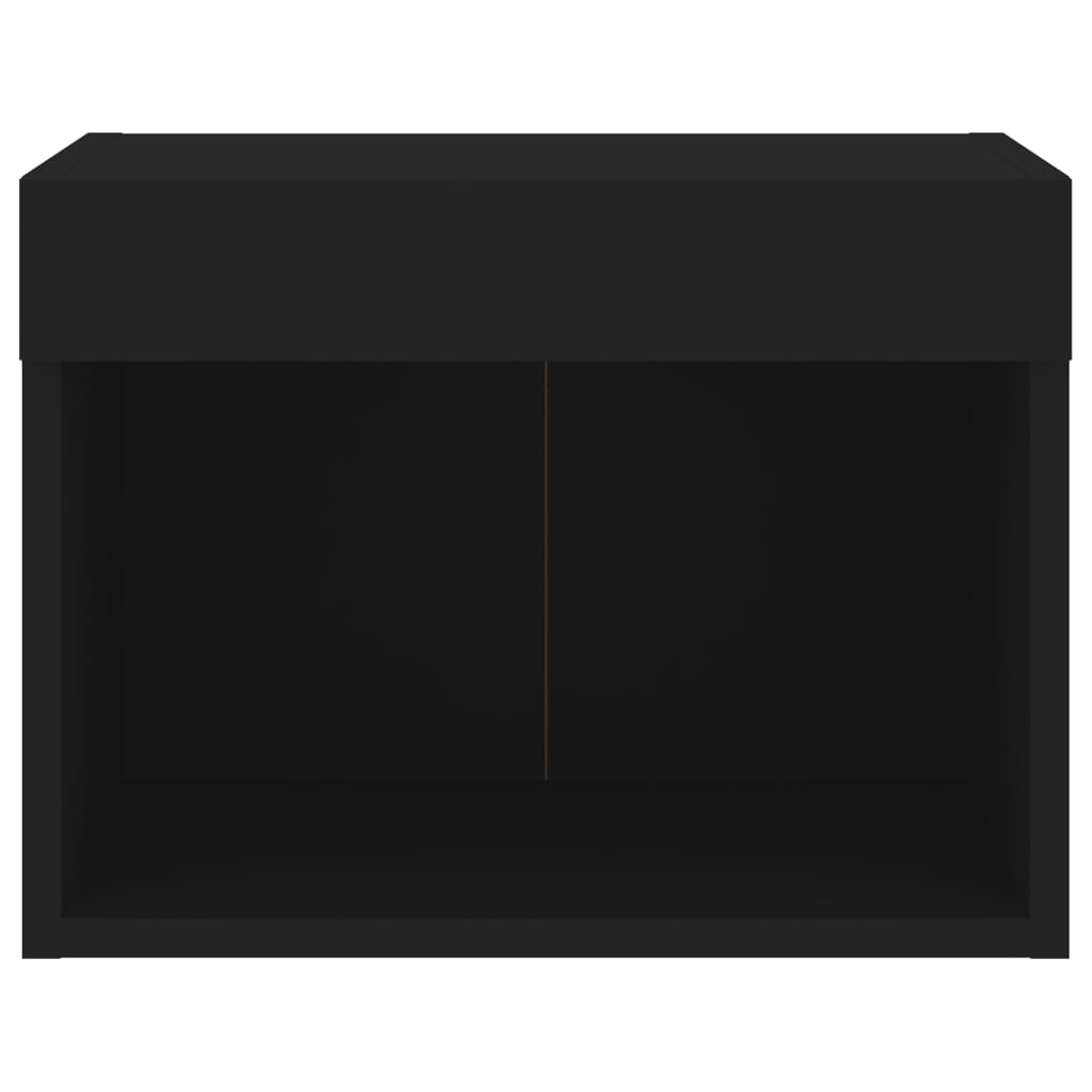 Table de chevet murale avec lumières LED noir - XIOS