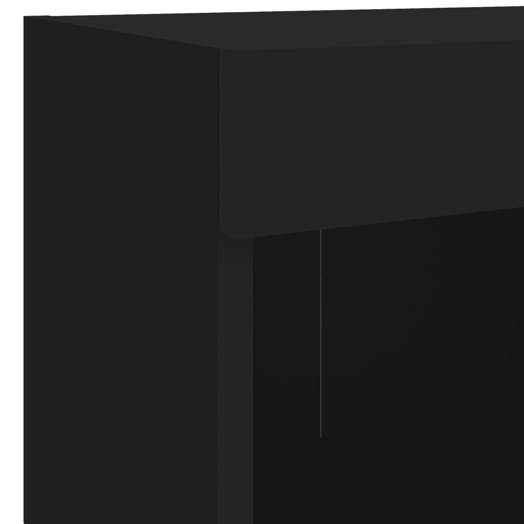 Table de chevet murale avec lumières LED noir - XIOS