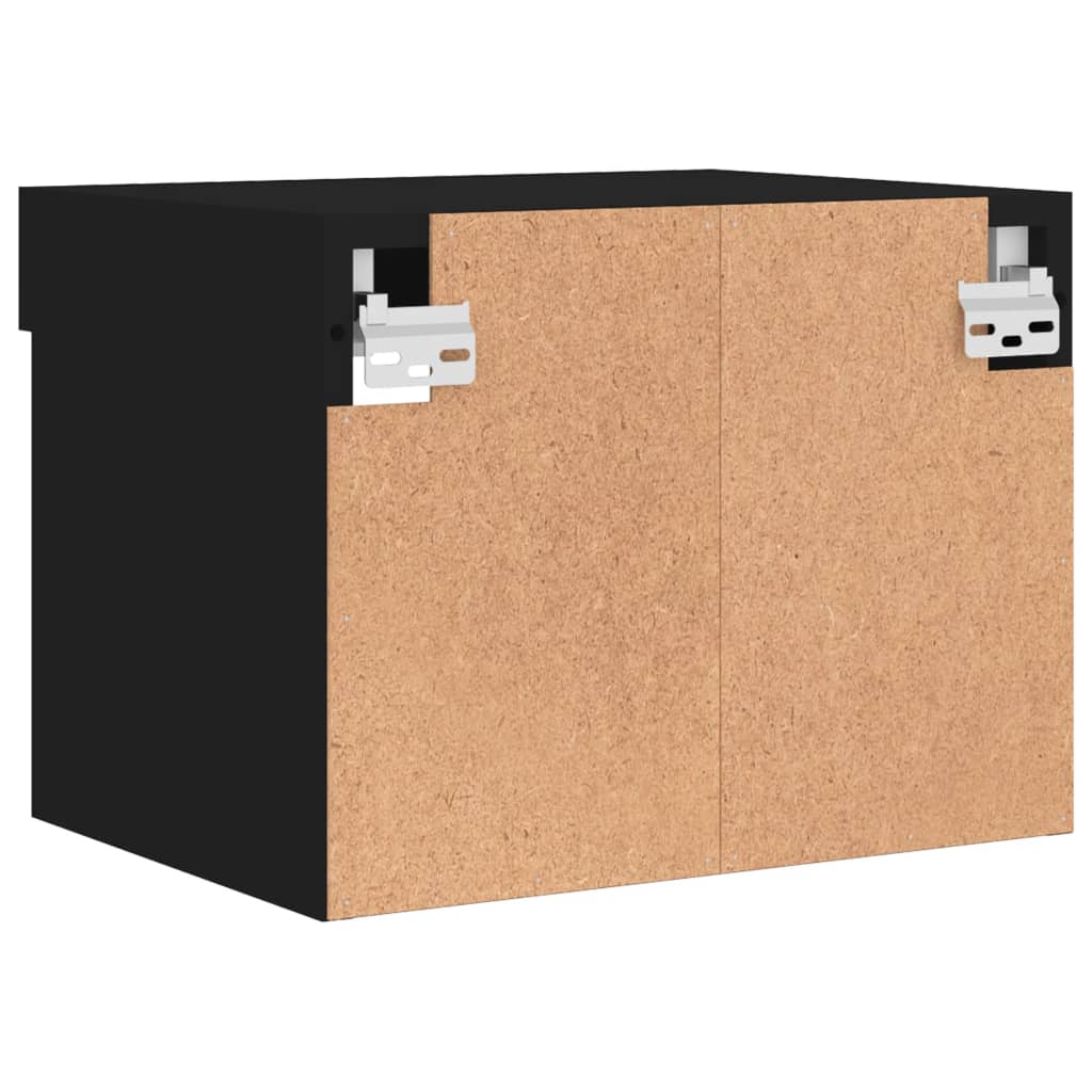 Tables de chevet murales avec lumières LED 2 pcs noir - XIOS
