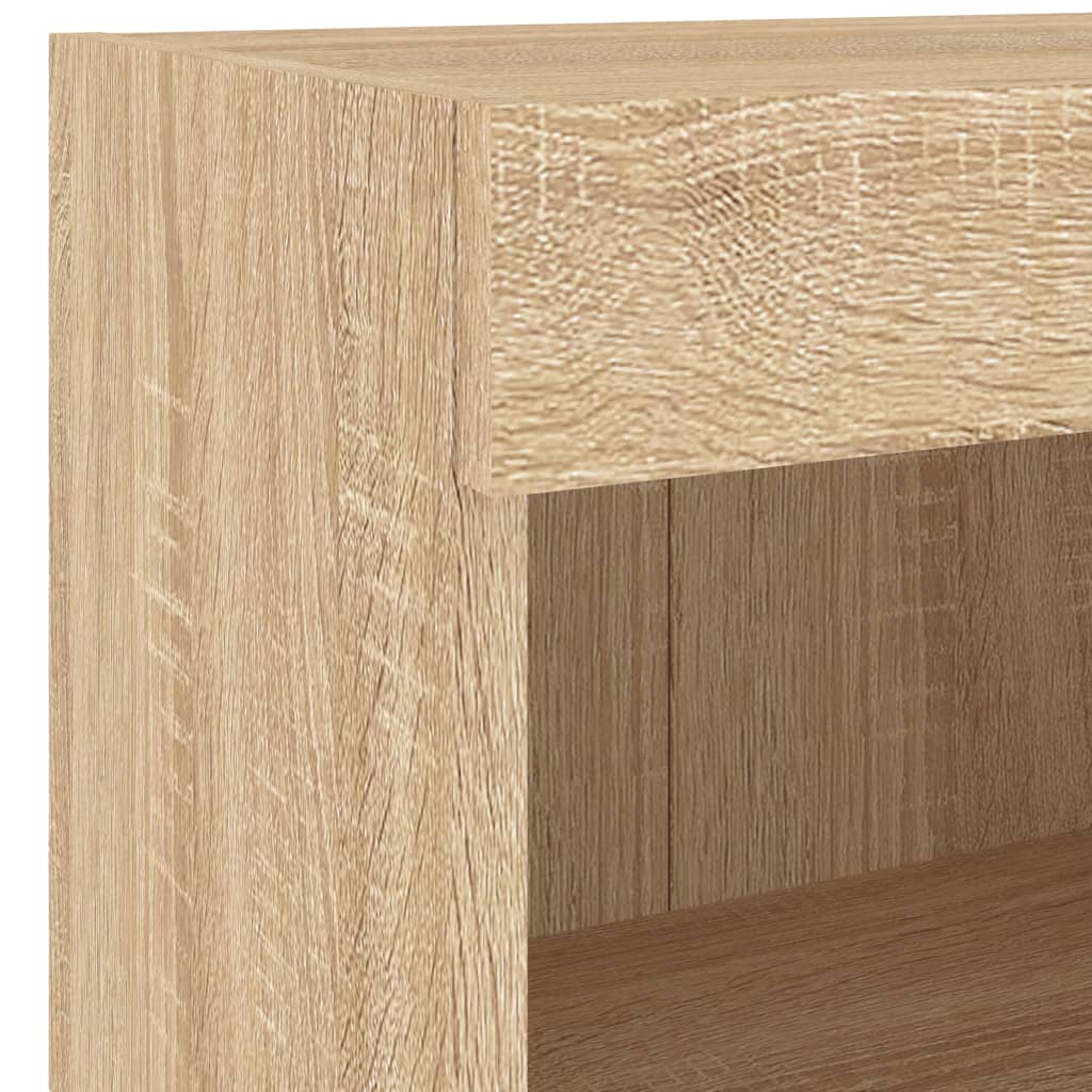 Table de chevet murale avec lumières LED chêne sonoma - XIOS