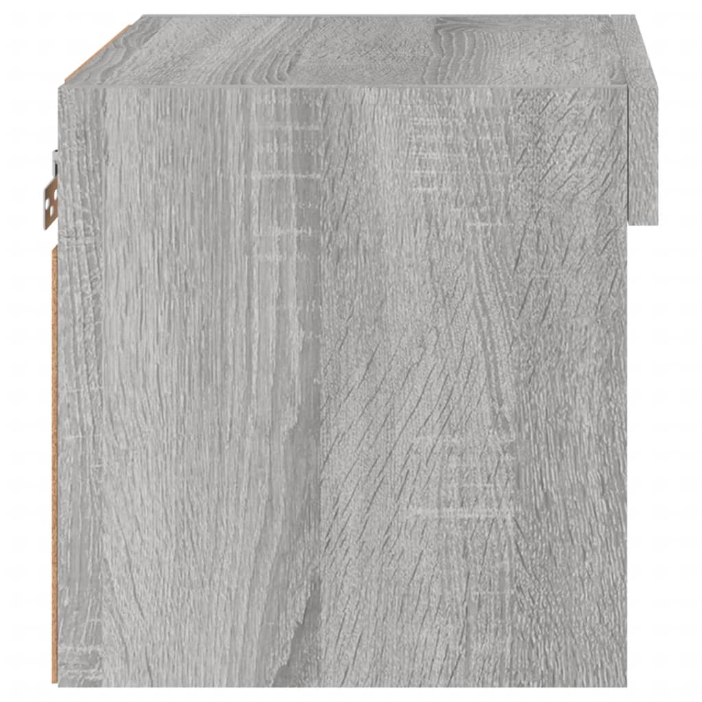 Table de chevet murale avec lumières LED sonoma gris - XIOS