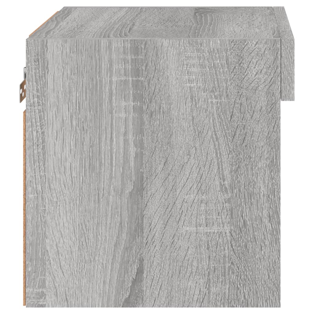 Tables de chevet murales avec lumières LED 2 pcs sonoma gris - XIOS