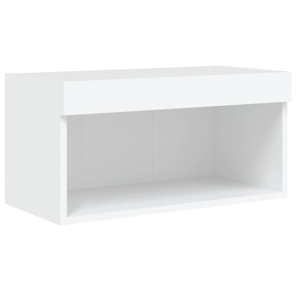 Meuble TV avec lumières LED blanc 60x30x30 cm - XIOS