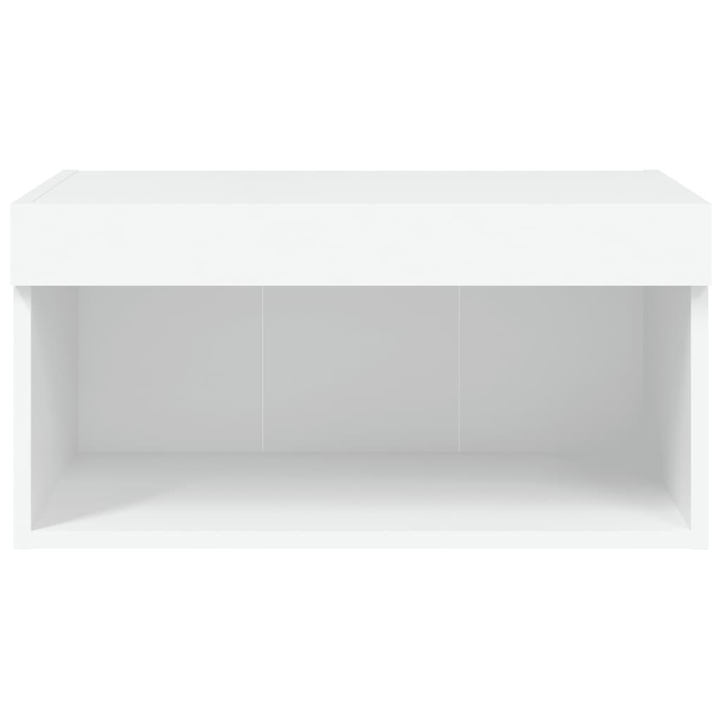Meuble TV avec lumières LED blanc 60x30x30 cm - XIOS