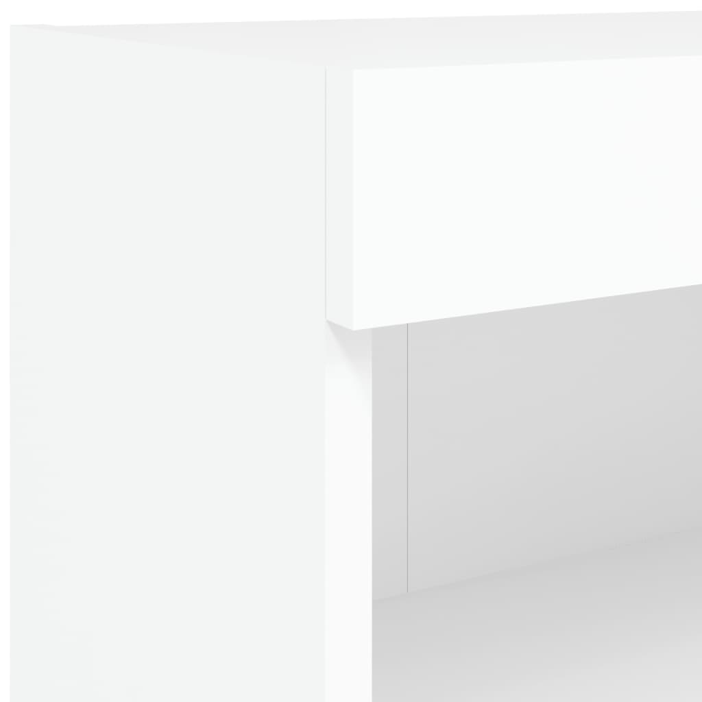 Meuble TV avec lumières LED blanc 60x30x30 cm - XIOS