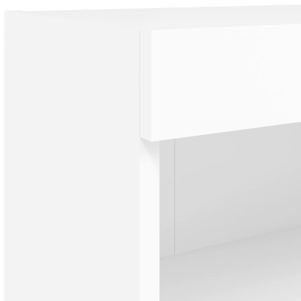 Meubles TV avec lumières LED 2 pcs blanc 60x30x30 cm - XIOS