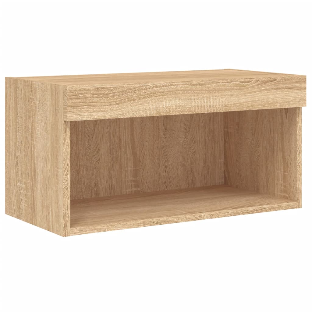 Meuble TV avec lumières LED chêne sonoma 60x30x30 cm - XIOS