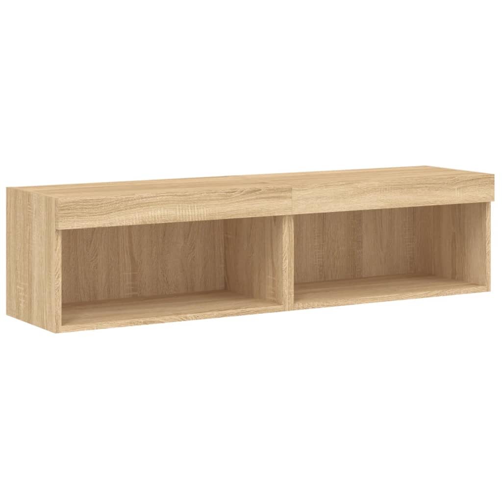 Meubles TV avec lumières LED 2 pcs chêne sonoma 60x30x30 cm - XIOS