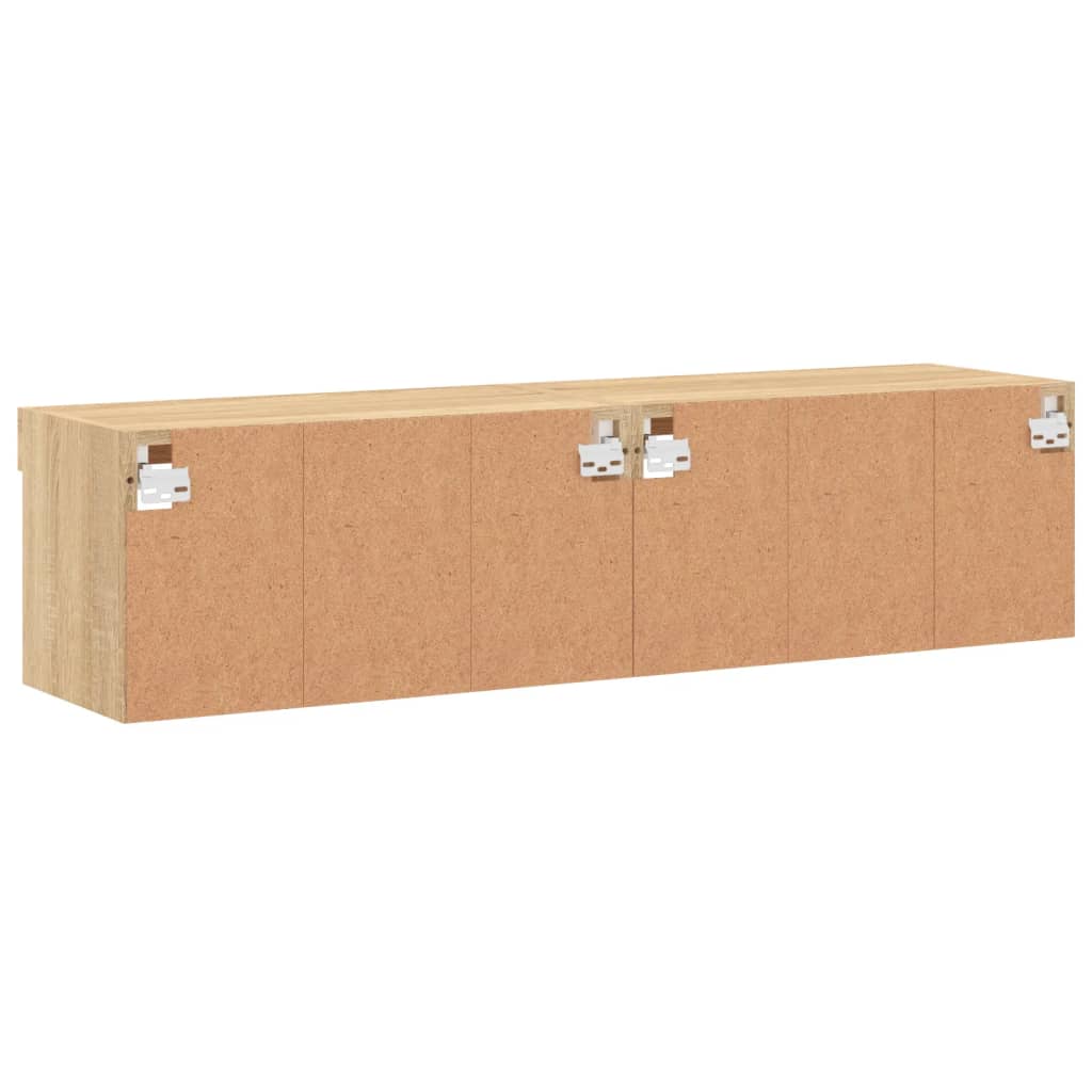 Meubles TV avec lumières LED 2 pcs chêne sonoma 60x30x30 cm - XIOS