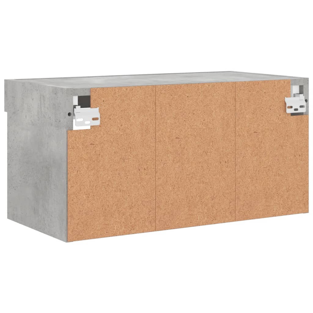 Meuble TV avec lumières LED gris béton 60x30x30 cm - XIOS