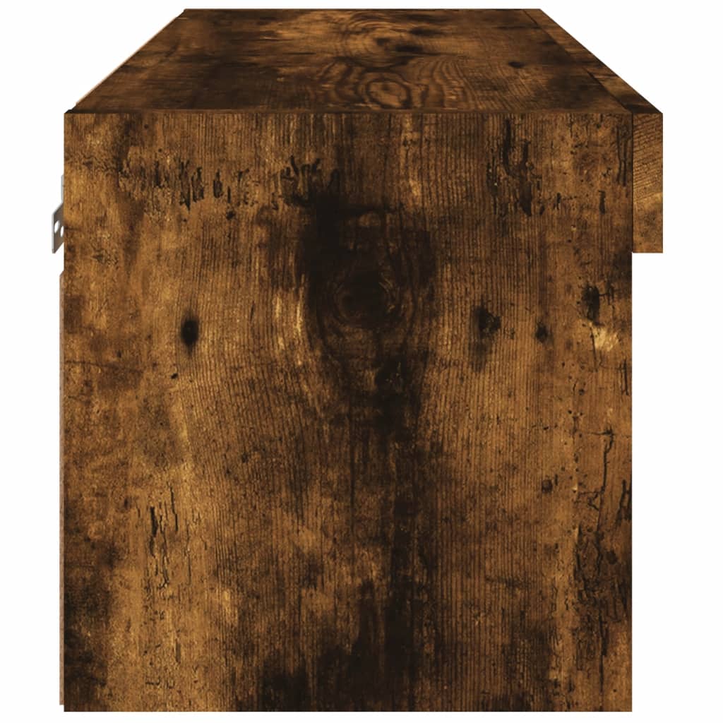 Meuble TV avec lumières LED chêne fumé 60x30x30 cm - XIOS