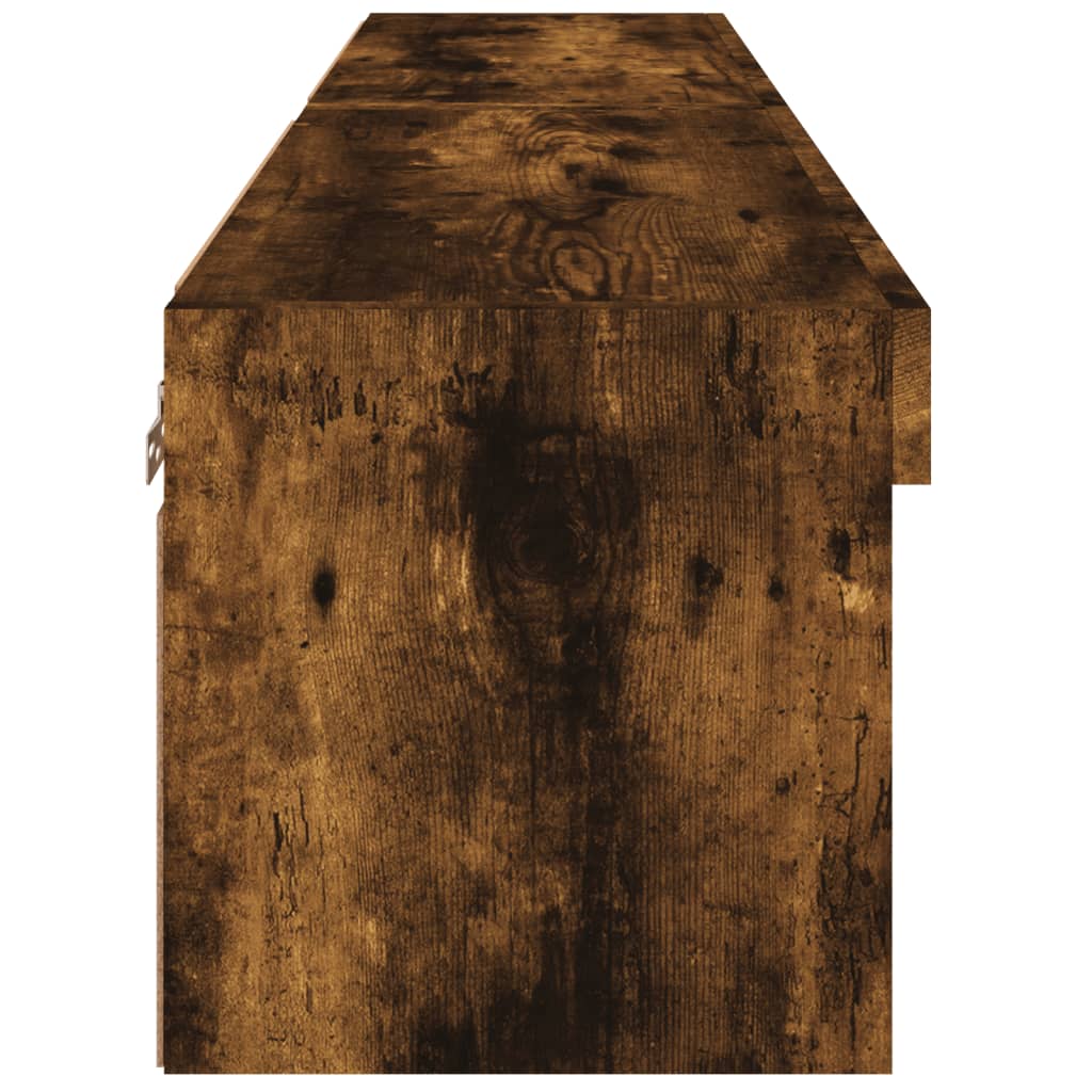 Meubles TV avec lumières LED 2 pcs chêne fumé 60x30x30 cm - XIOS