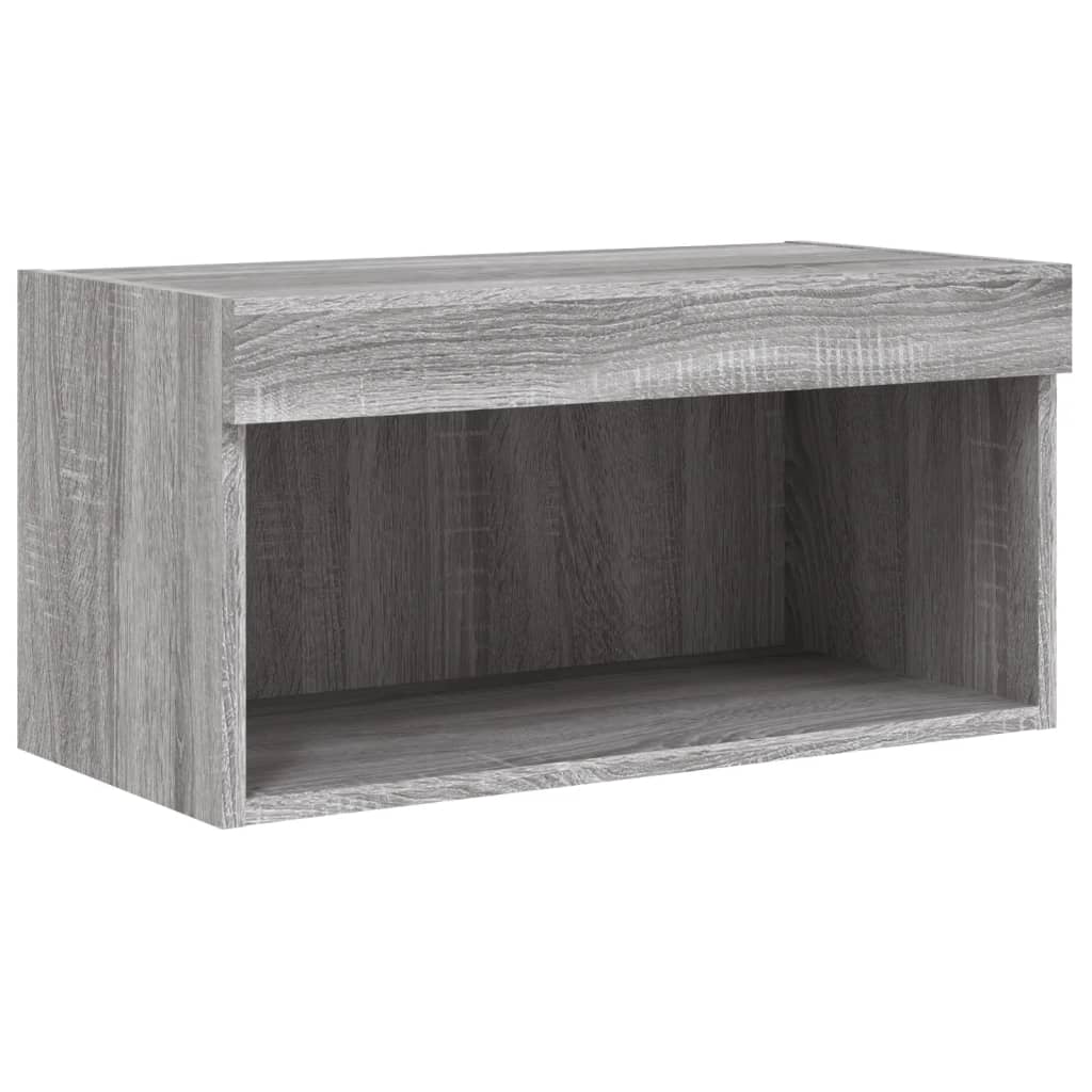 Meuble TV avec lumières LED sonoma gris 60x30x30 cm - XIOS