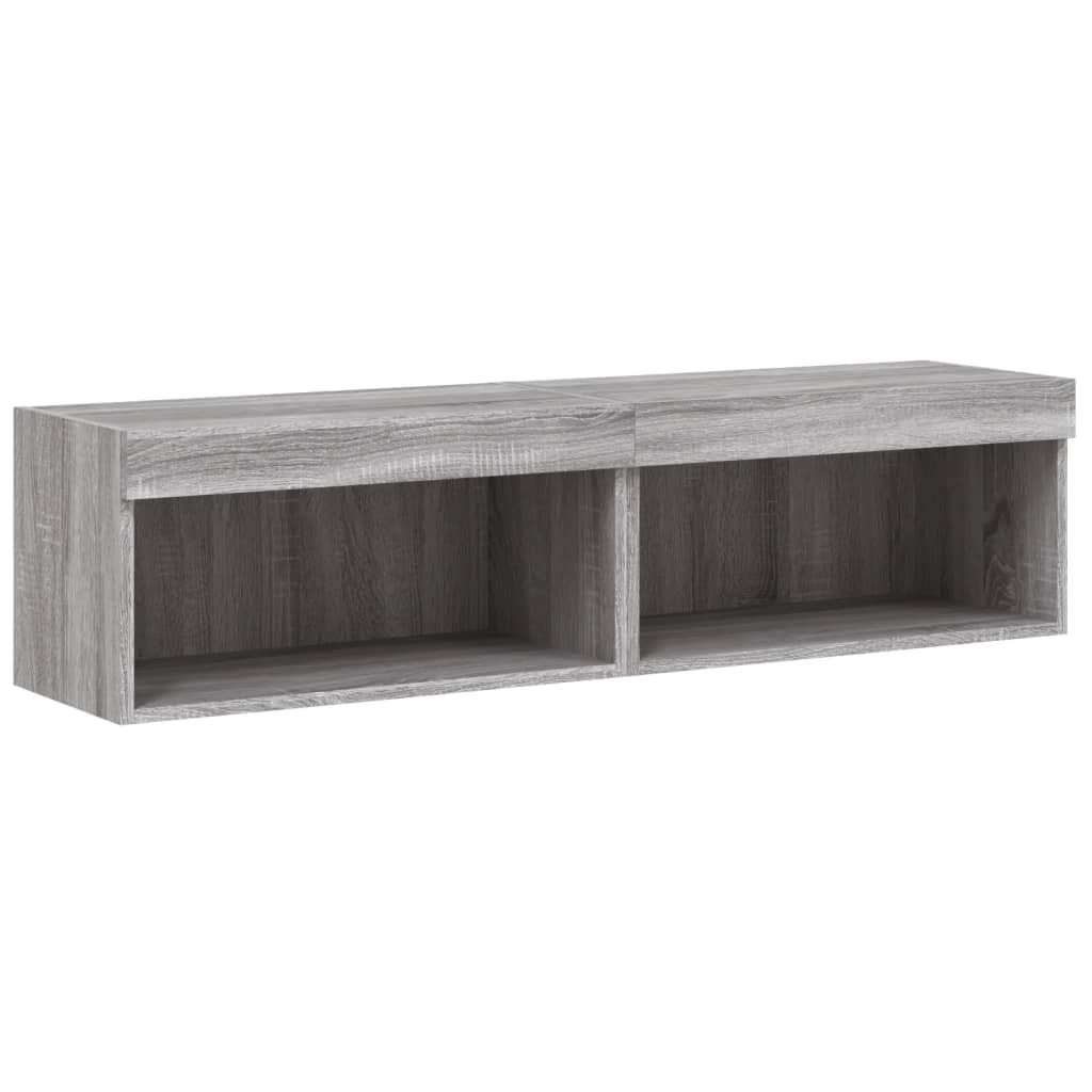Meubles TV avec lumières LED 2 pcs sonoma gris 60x30x30 cm - XIOS