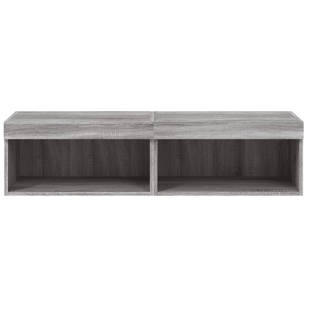 Meubles TV avec lumières LED 2 pcs sonoma gris 60x30x30 cm - XIOS