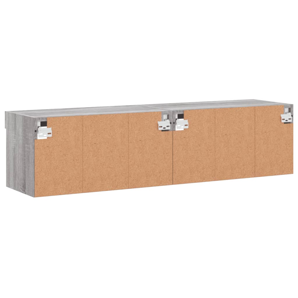 Meubles TV avec lumières LED 2 pcs sonoma gris 60x30x30 cm - XIOS