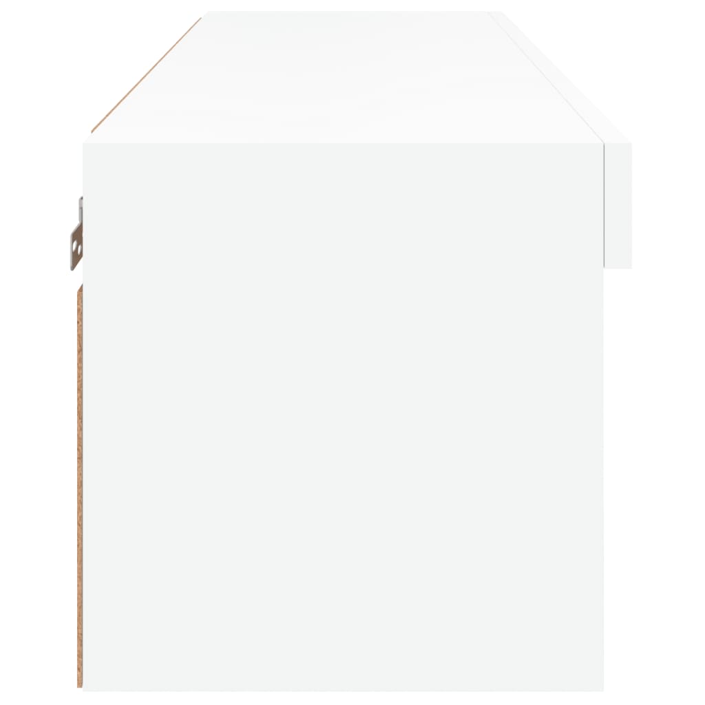Meuble TV avec lumières LED blanc 80x30x30 cm - XIOS