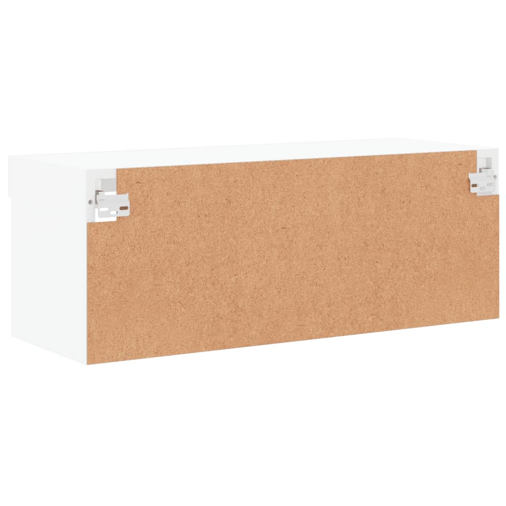 Meuble TV avec lumières LED blanc 80x30x30 cm - XIOS