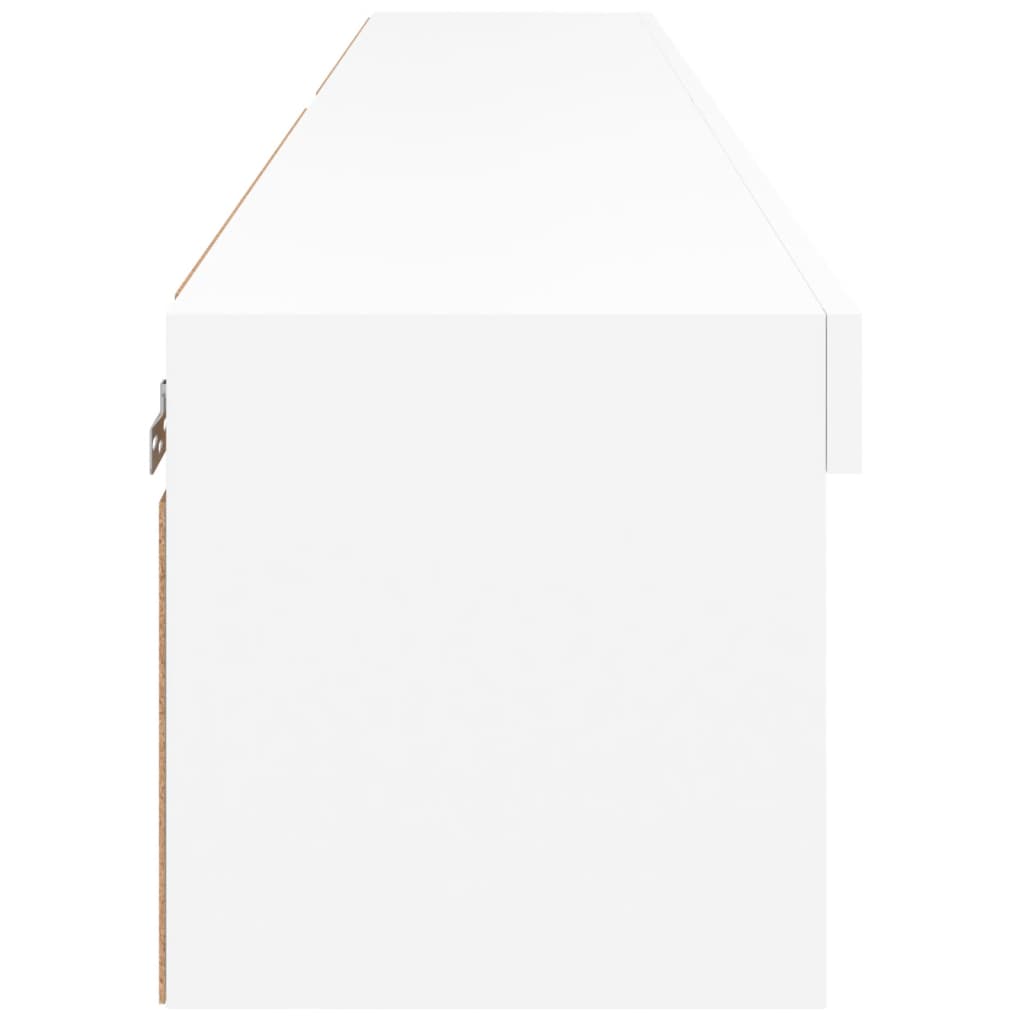 Meubles TV avec lumières LED 2 pcs blanc 80x30x30 cm - XIOS