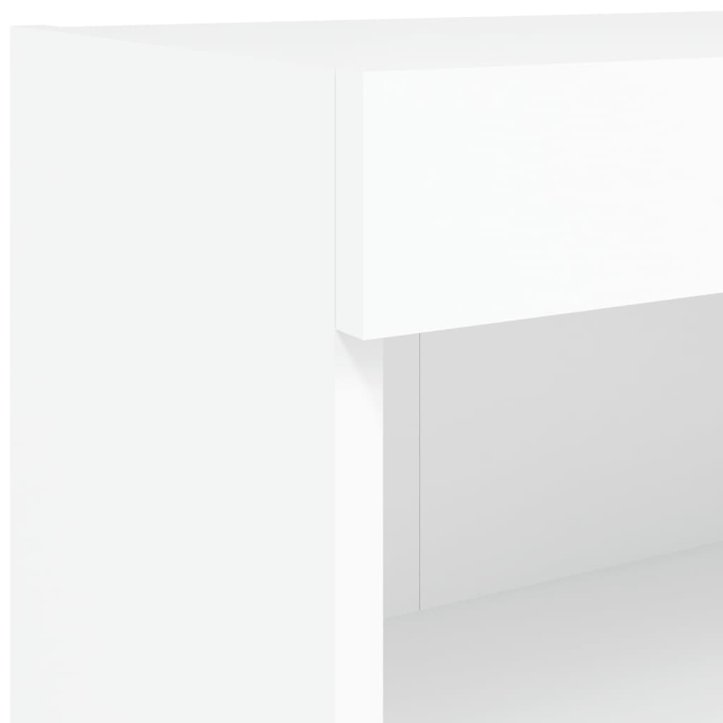 Meubles TV avec lumières LED 2 pcs blanc 80x30x30 cm - XIOS