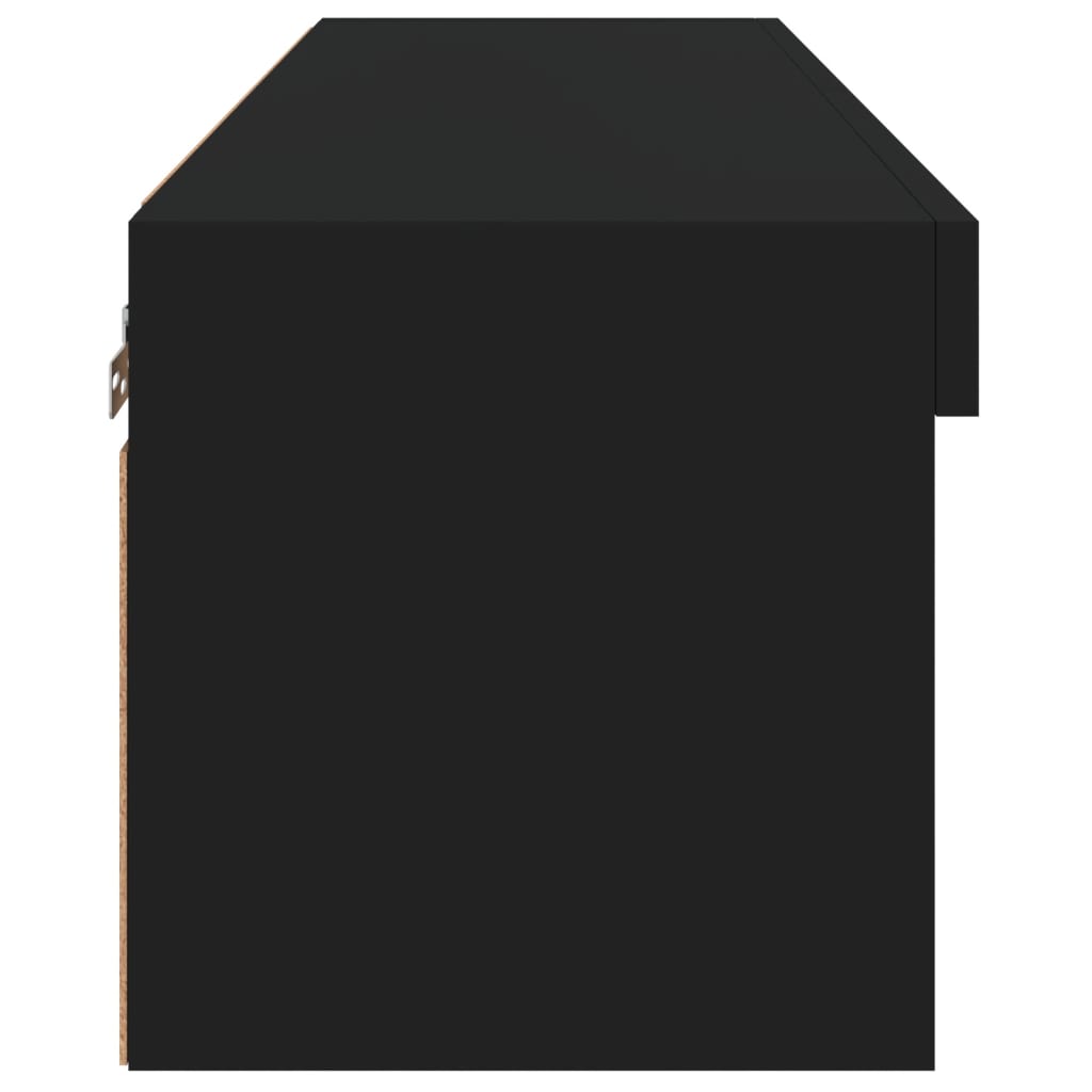 Meuble TV avec lumières LED noir 80x30x30 cm - XIOS