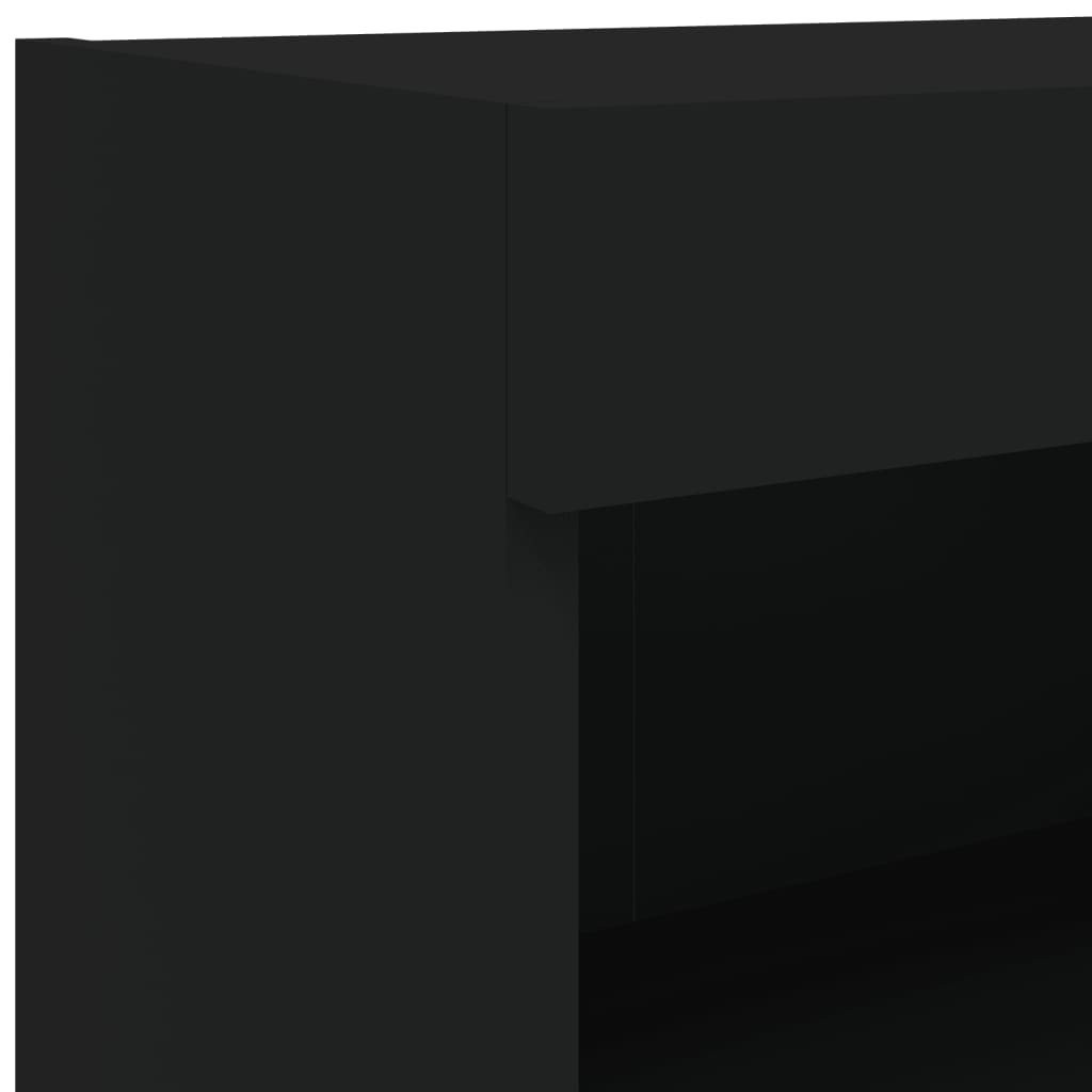 Meuble TV avec lumières LED noir 80x30x30 cm - XIOS