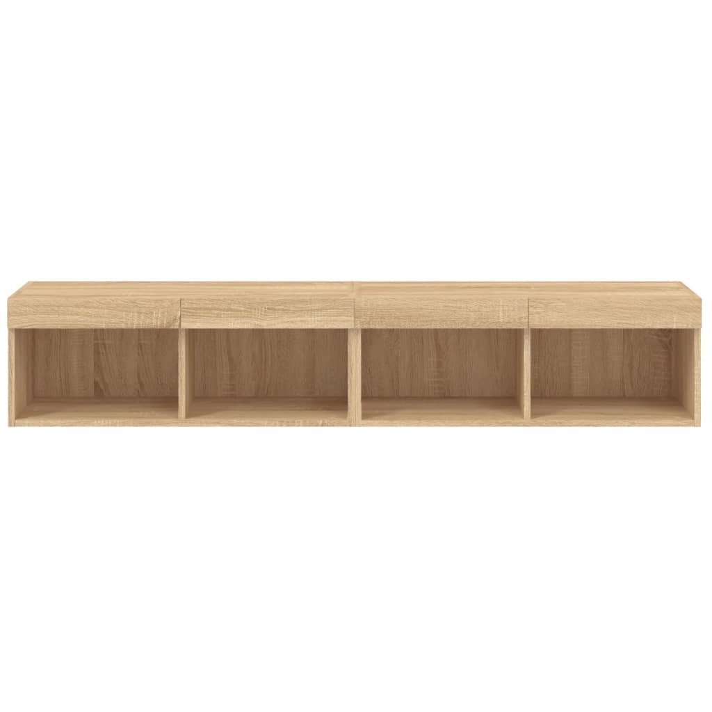 Meubles TV avec lumières LED 2 pcs chêne sonoma 80x30x30 cm - XIOS
