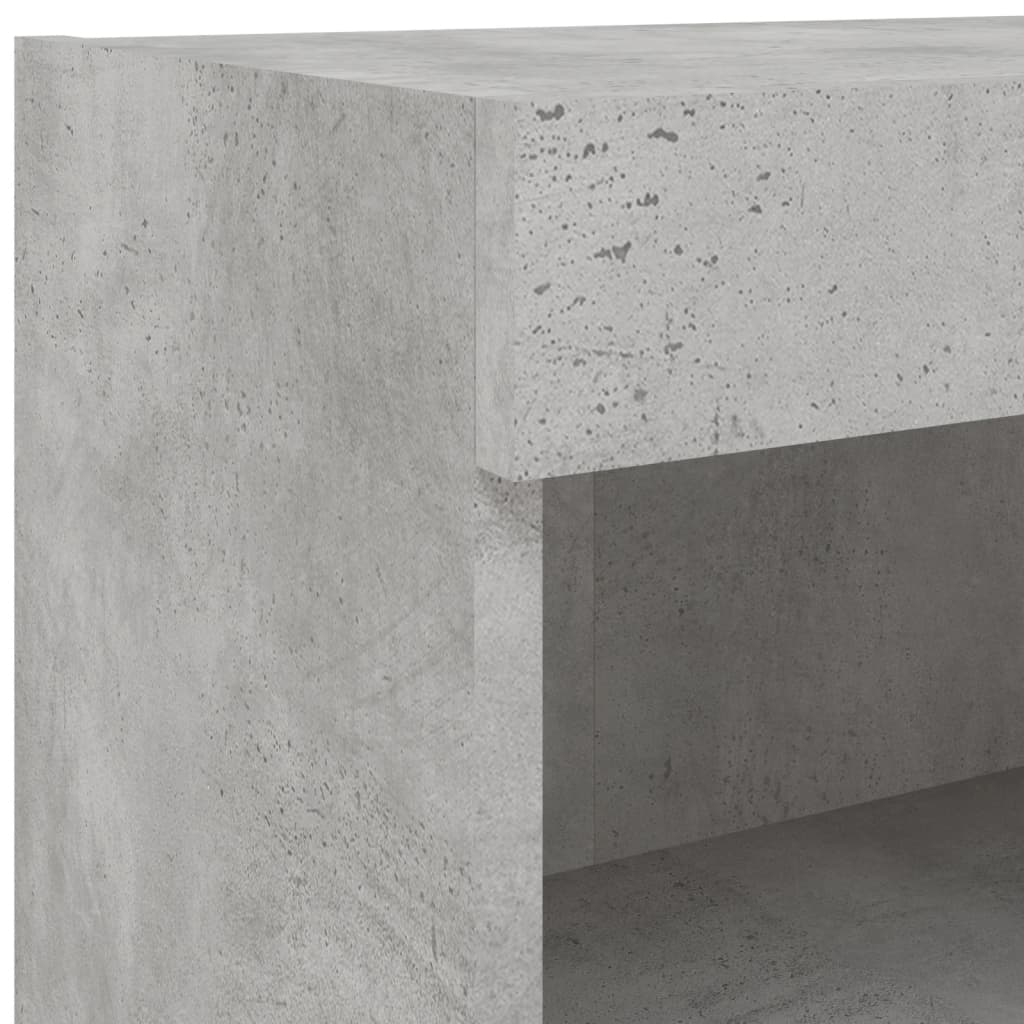 Meubles TV avec lumières LED 2 pcs gris béton 80x30x30 cm - XIOS