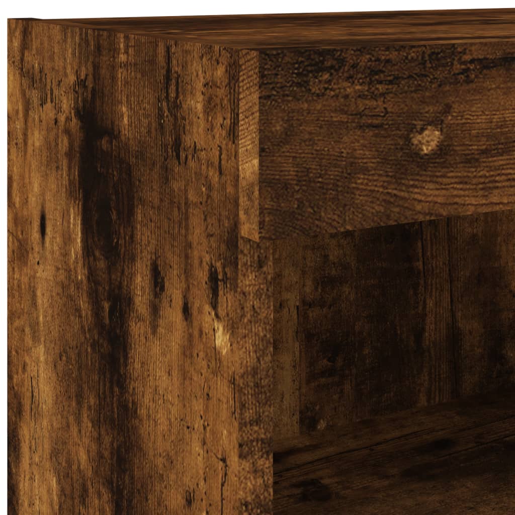 Meubles TV avec lumières LED 2 pcs chêne fumé 80x30x30 cm - XIOS