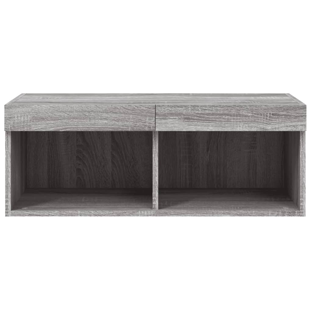 Meuble TV avec lumières LED sonoma gris 80x30x30 cm - XIOS
