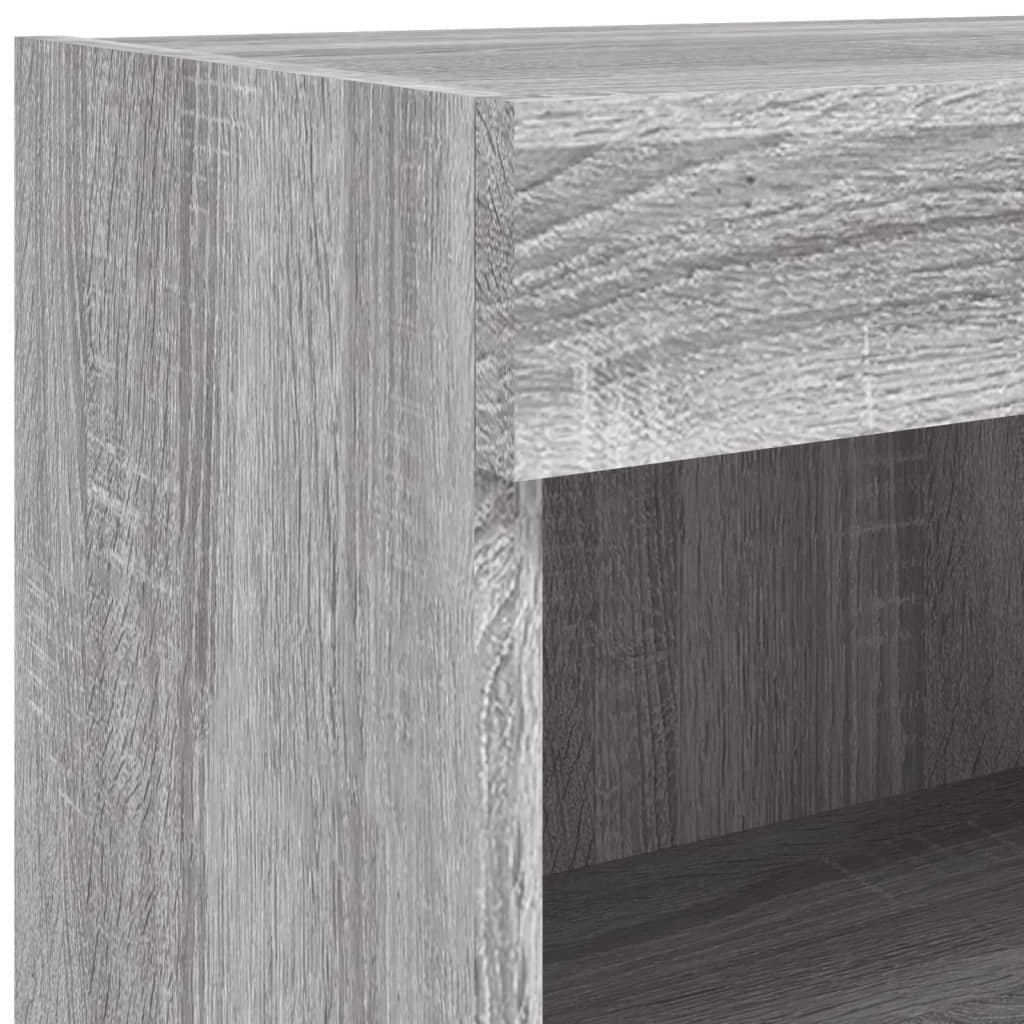 Meubles TV avec lumières LED 2 pcs sonoma gris 80x30x30 cm - XIOS