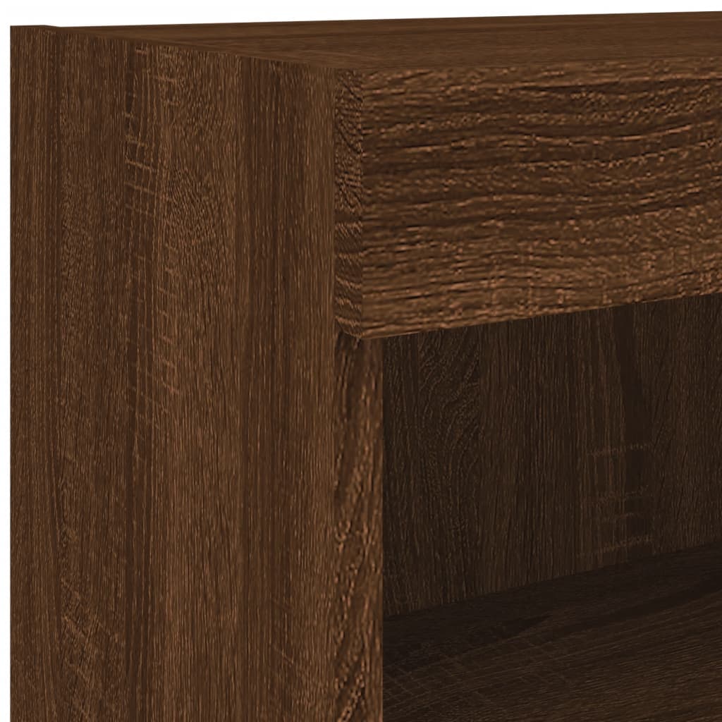 Meuble TV avec lumières LED chêne marron 80x30x30 cm - XIOS