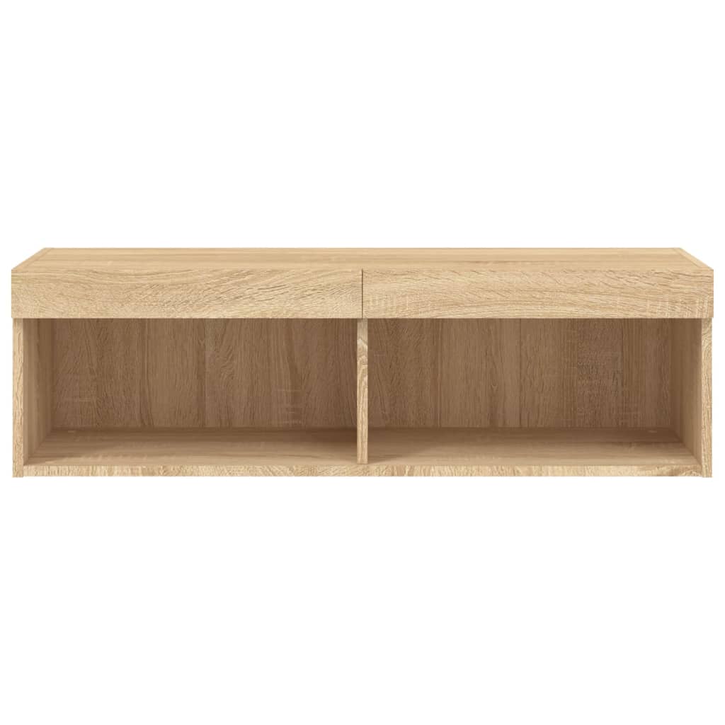 Meuble TV avec lumières LED chêne sonoma 100x30x30 cm - XIOS