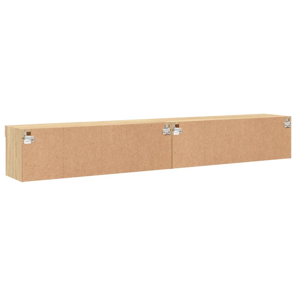 Meubles TV avec lumières LED 2 pcs chêne sonoma 100x30x30 cm - XIOS